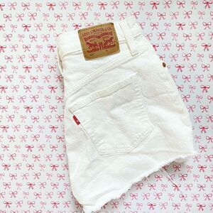 Levi's Women's White Denim Shorts